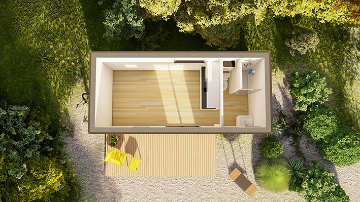 Studio 20m² - Modèle Premium - Wood Studio Jardin